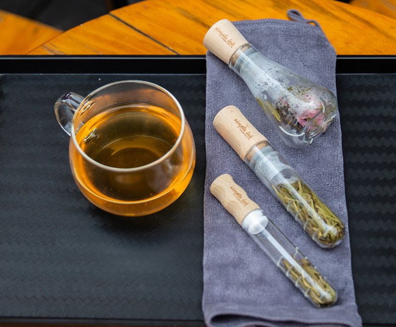 【全程走塑】玻璃泡茶器玻璃杯组合+心意卡 - 茶具/茶杯 - 玻璃 透明