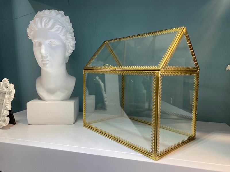 蕾丝金属编框玻璃盒 - 摆饰 - 玻璃 金色