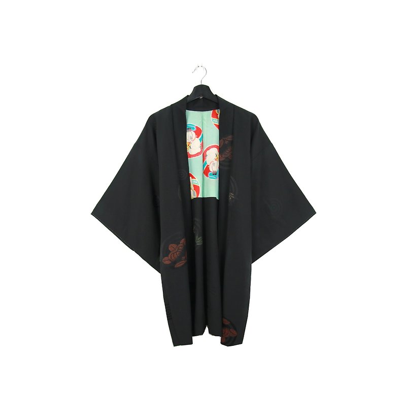 Back to Green-日本带回羽织 压纹 内里人物 /vintage kimono - 女装休闲/机能外套 - 丝．绢 