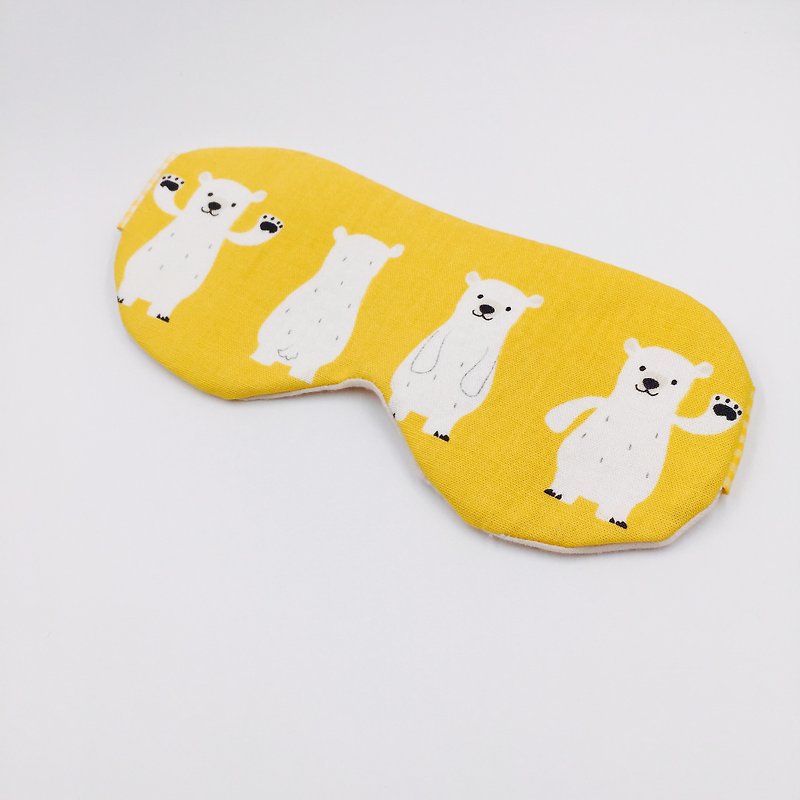 SAY HI北极熊舒适眼罩 眼罩 - 眼罩 - 棉．麻 黄色