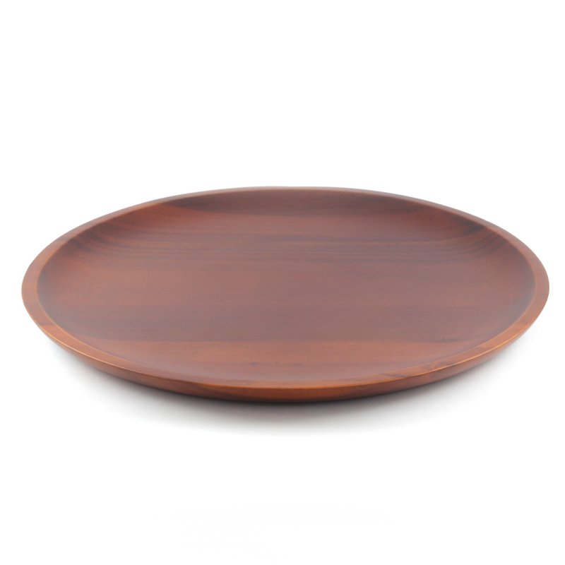 |巧木| 木制圆浅盘/餐盘/水果盘/木盘/相思木 - 碗 - 木头 咖啡色