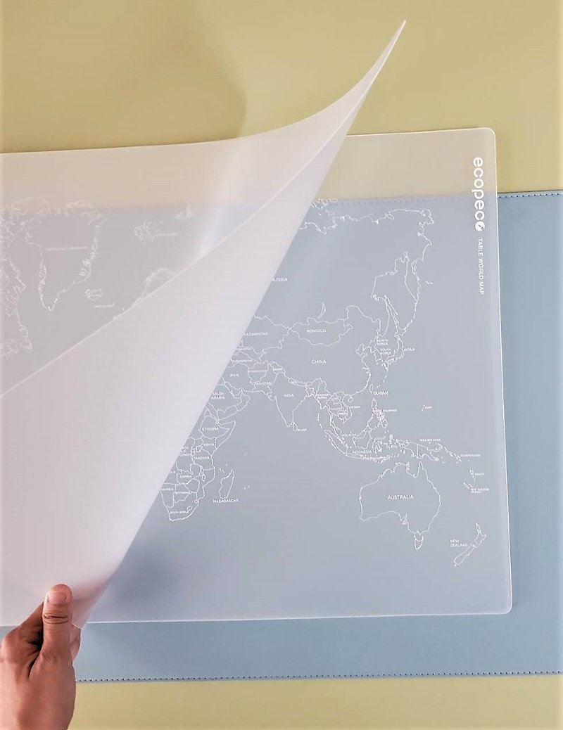 ecopeco-世界地图版-透明款双层桌垫 - 其他书写用品 - 塑料 