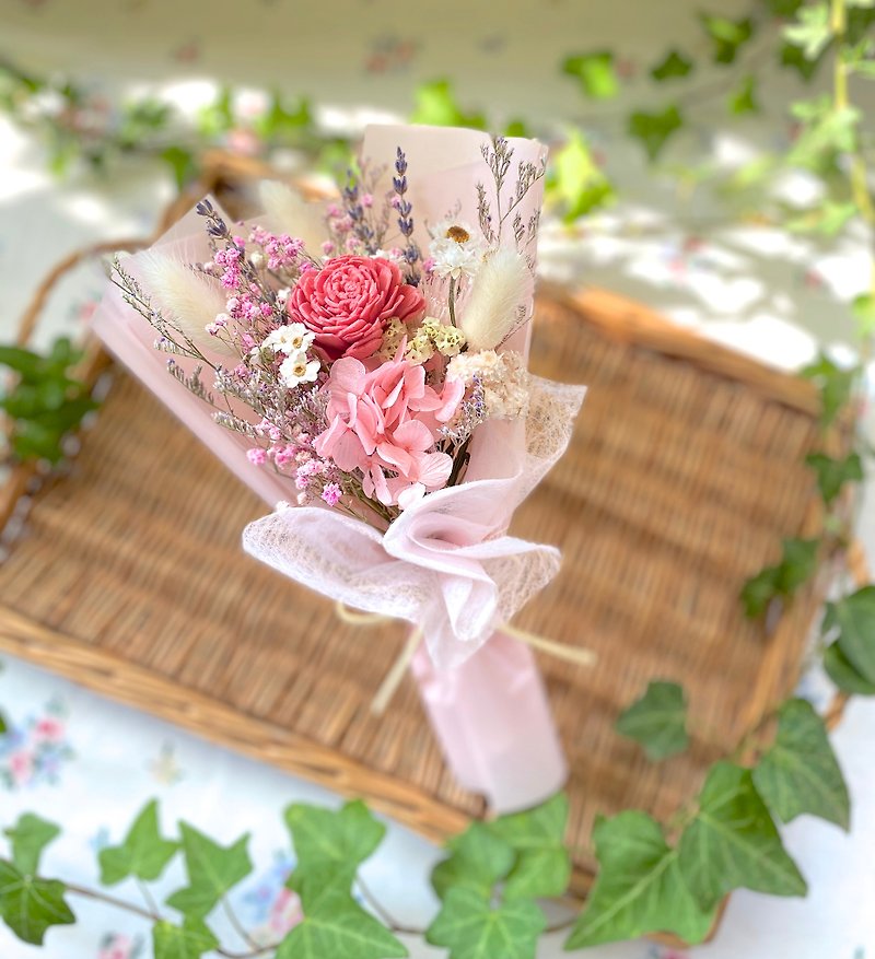 Masako   莓果粉薰衣草干燥花束 永生花 干燥花 韩式包装 - 干燥花/捧花 - 植物．花 