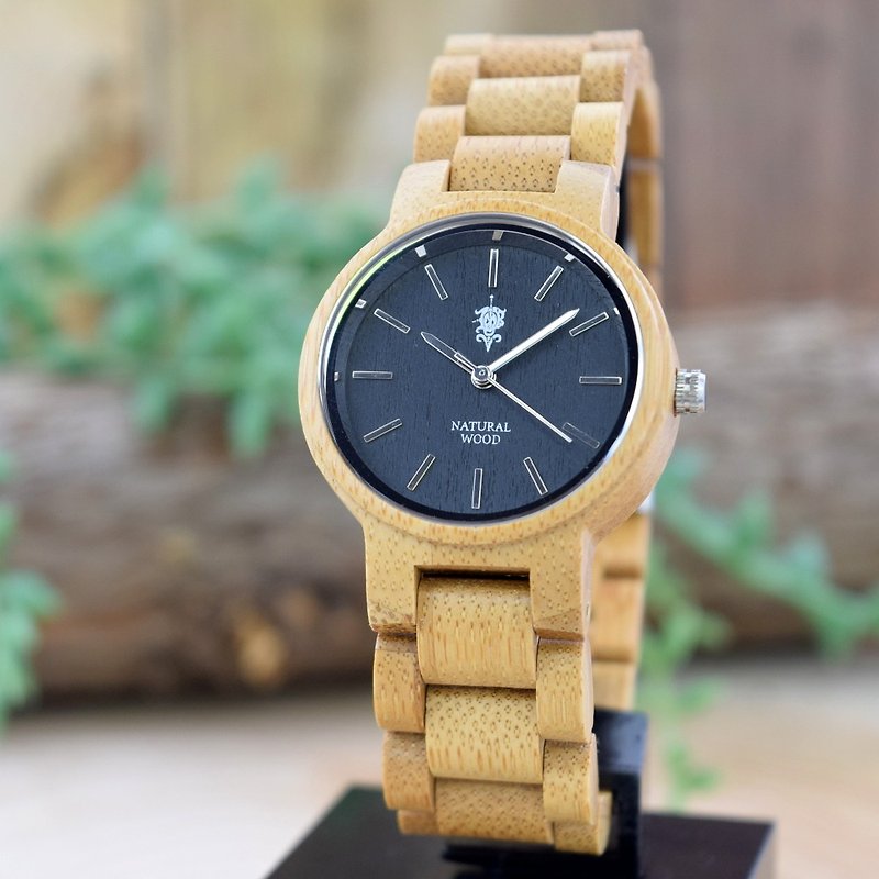 EINBAND Dank Bamboo 32mm Wooden Watch - 对表/情侣表 - 木头 咖啡色