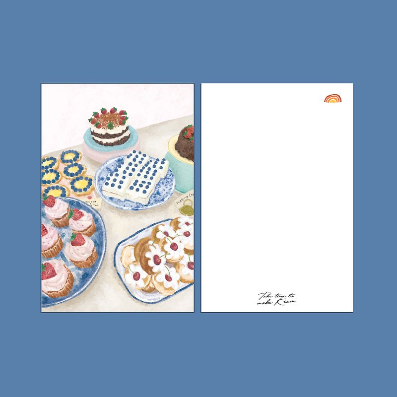 Life is short,eat dessert first 01 postcard - 卡片/明信片 - 纸 