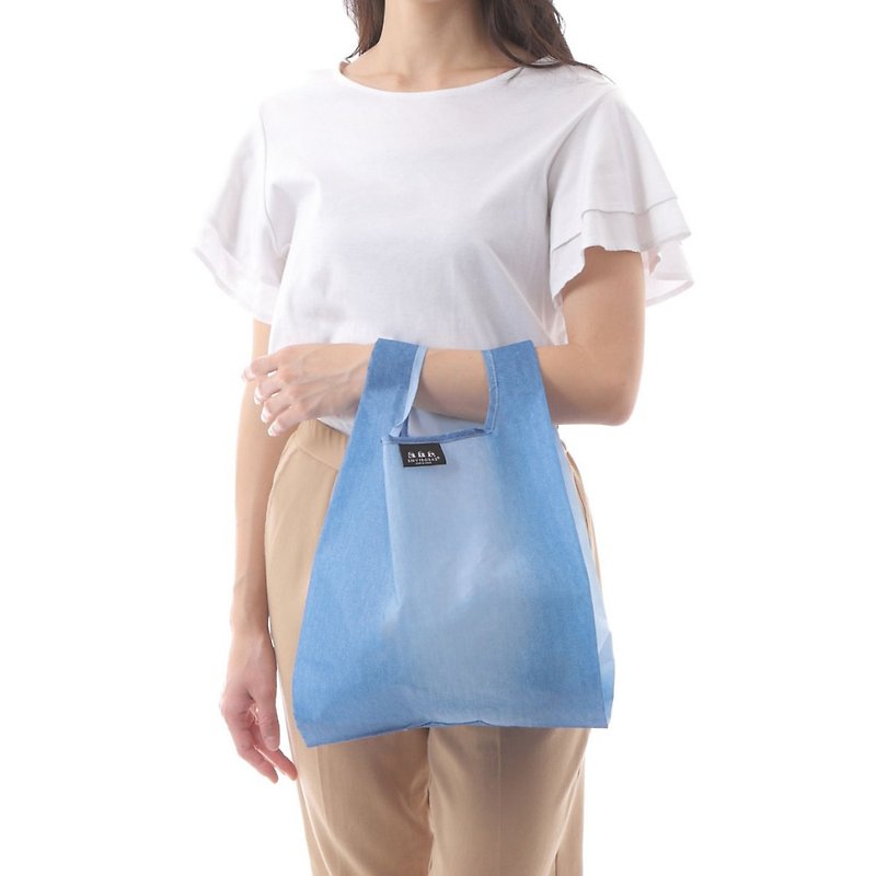 ENVIROSAX 宽版折叠便当袋—浅蓝丹宁 - 手提包/手提袋 - 其他人造纤维 蓝色