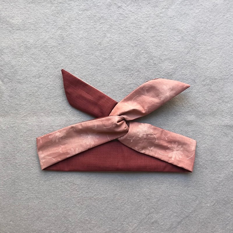 岛森家 / 铝线发带 / 和歌山 - 发饰 - 棉．麻 粉红色