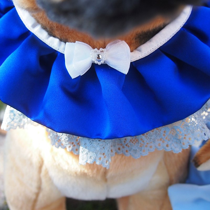 婚礼宠物蕾丝领巾-蓝色 - 项圈/牵绳 - 其他人造纤维 蓝色