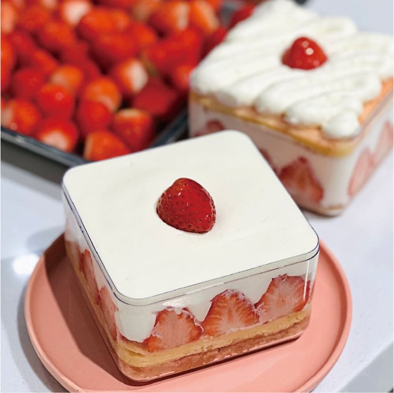 【三月限定】白色恋人草莓宝盒 - 蛋糕/甜点 - 新鲜食材 多色