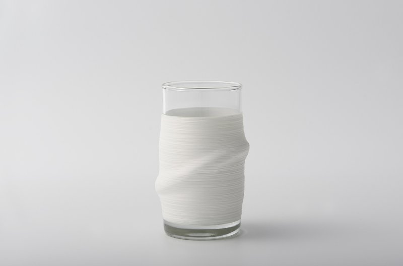 线加工 PUNNDLE 线水杯 手感款 白星环 - 杯子 - 玻璃 白色