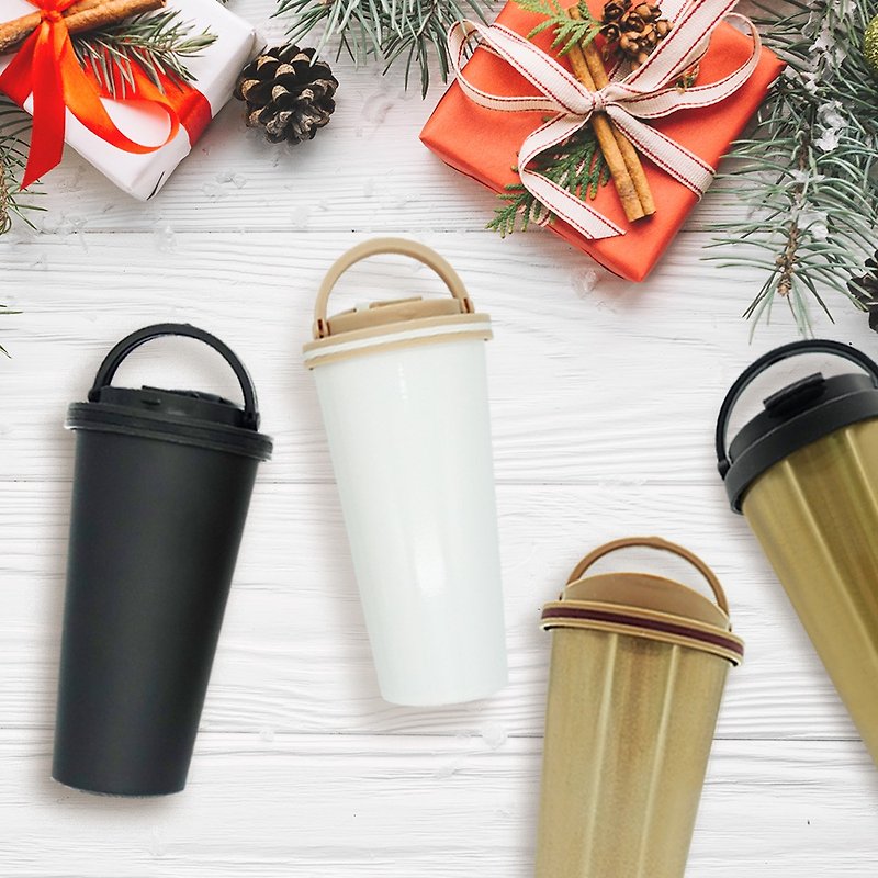 【圣诞节交换礼物】双层不锈钢携带保温咖啡杯4色 - 保温瓶/保温杯 - 不锈钢 多色