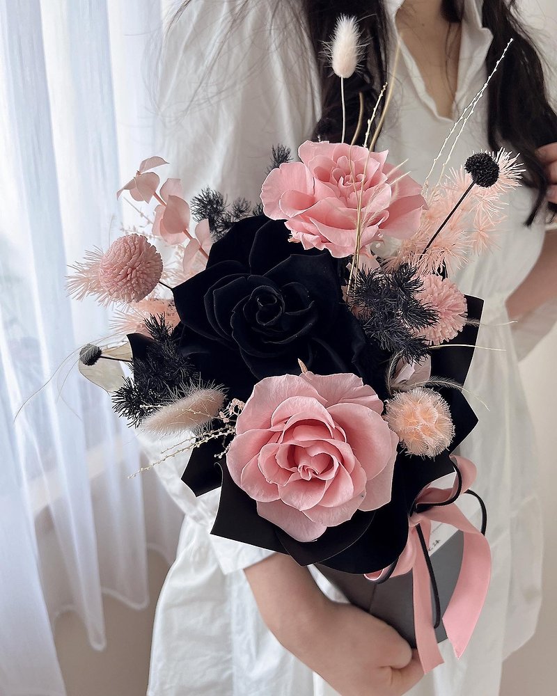 blackpink甜酷永生花桶 - 干燥花/捧花 - 植物．花 粉红色