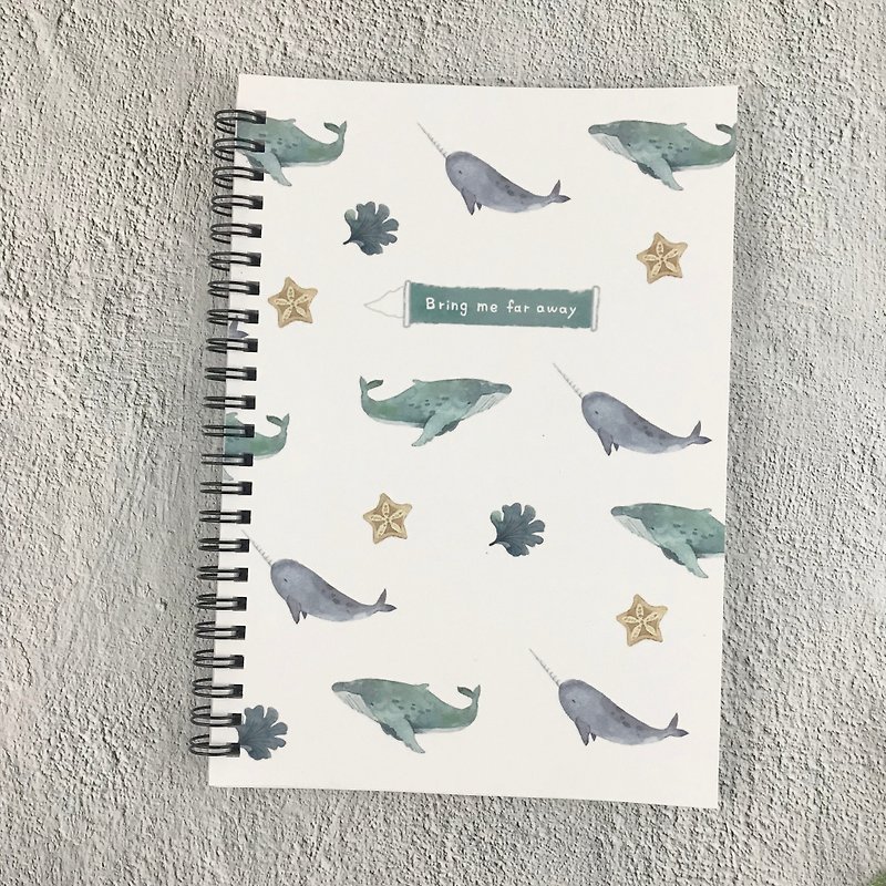 微光鲸鱼海洋线圈笔记本 - 笔记本/手帐 - 纸 