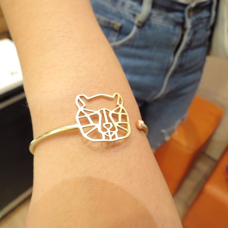 One Bear bracelet - 手链/手环 - 其他金属 橘色
