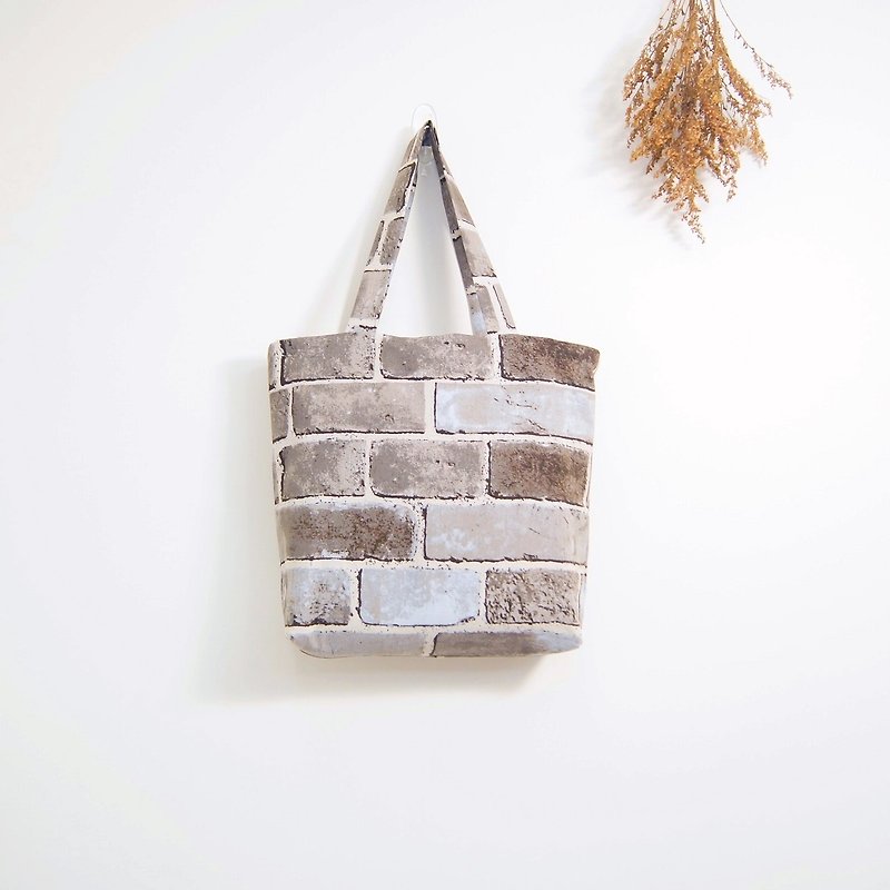 材质系手提袋 – 砖瓦 - 手提包/手提袋 - 棉．麻 咖啡色