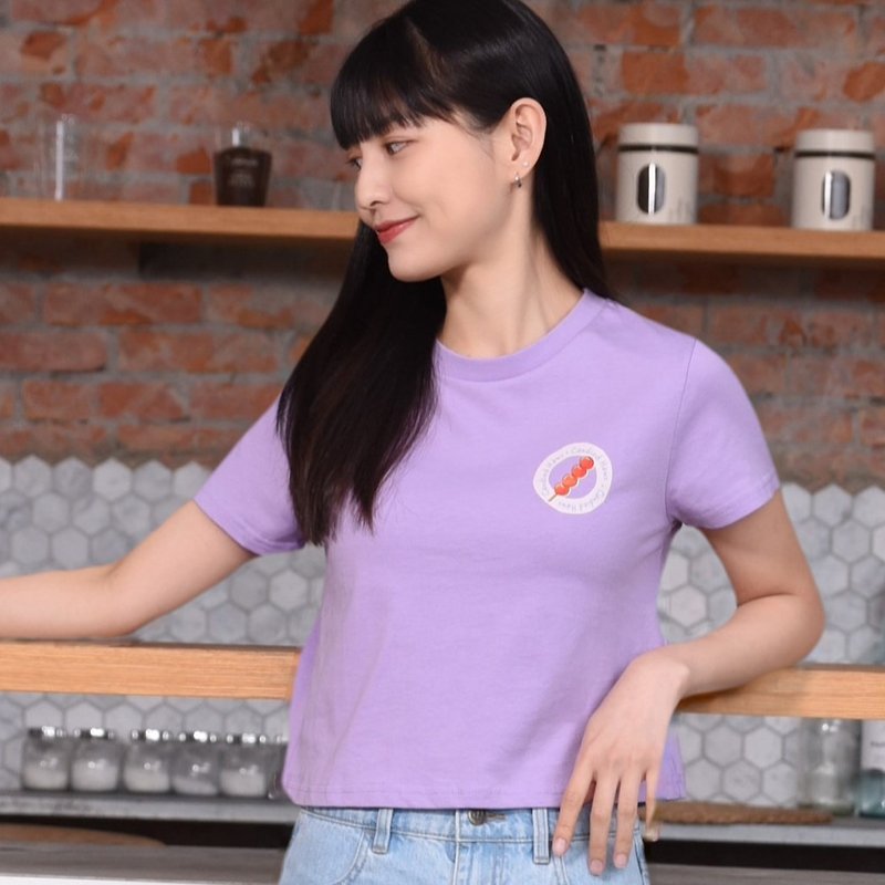 【台湾小吃系列Tee】糖葫芦。流行短版少女紫。细纤纯棉 - 女装 T 恤 - 棉．麻 