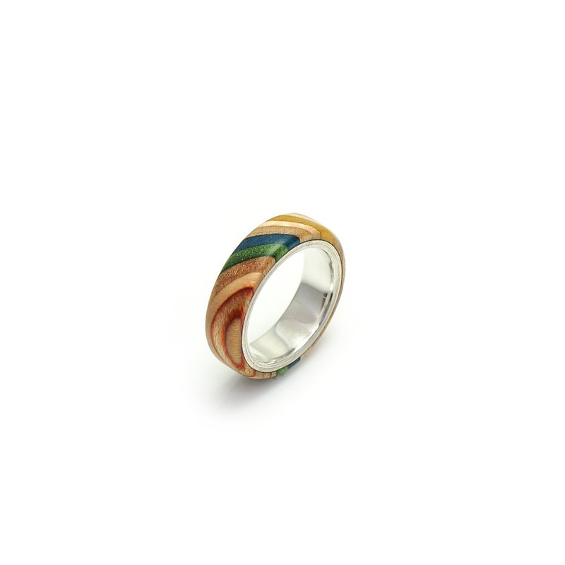 寄木样式戒指R0203002 - 戒指 - 木头 多色