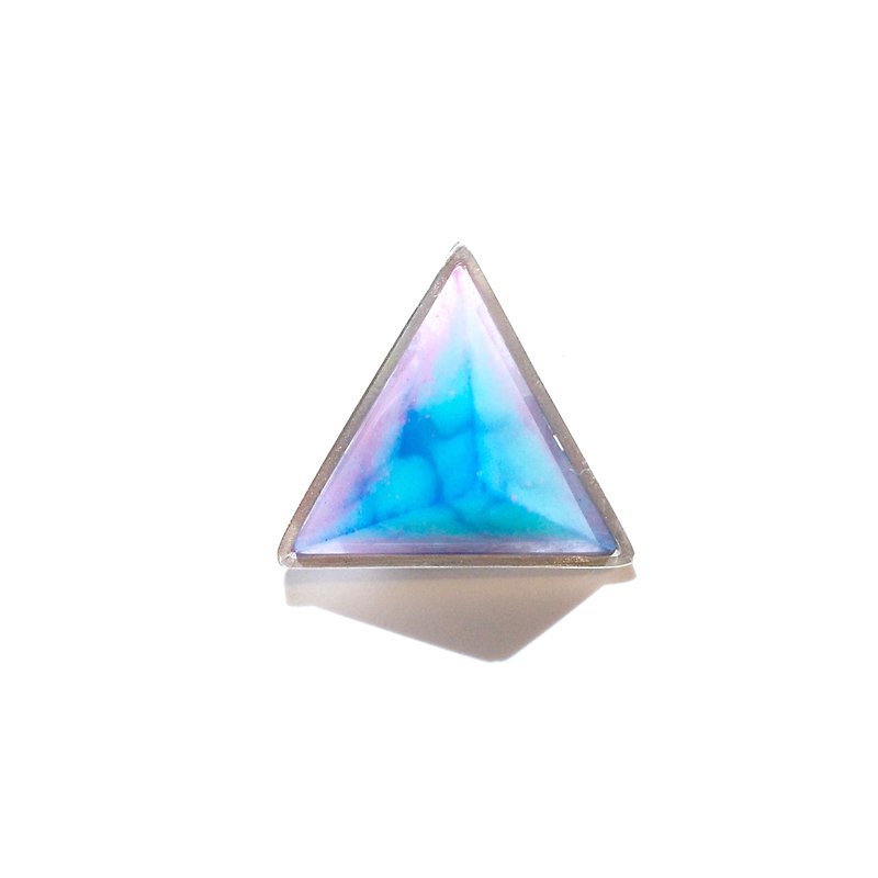 PRISMイヤリング片耳　シルバー・ブルー - 耳环/耳夹 - 纸 蓝色
