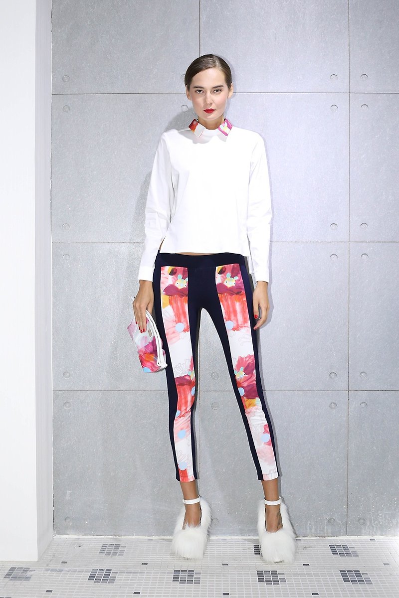 香港设计师品牌 BLIND by JW 老虎印花衬衫 - 女装衬衫 - 聚酯纤维 白色
