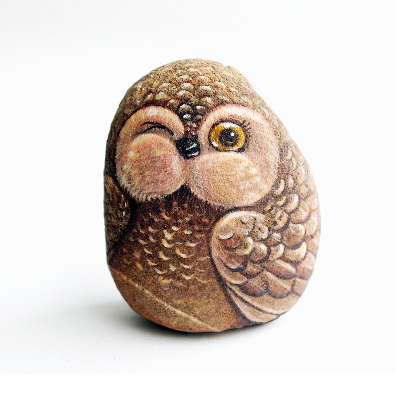 Owl Stone painted - 其他 - 防水材质 咖啡色
