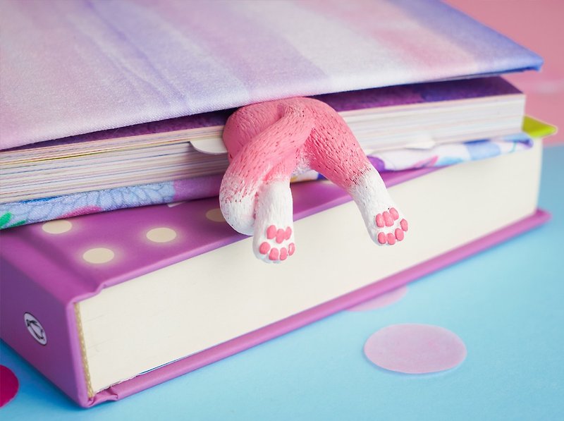 Kitty Bookmark Gift for Girl (Pink) - 书签 - 粘土 粉红色