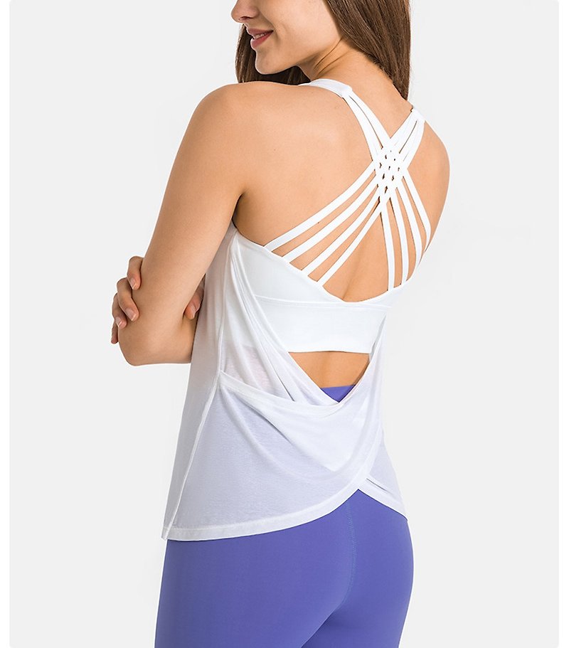 【FlexiFlow】Kia - 亲肤胸垫款运动背心-4色 - 女装瑜珈服 - 尼龙 