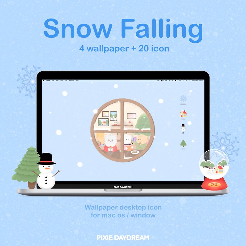 Wallpaper desktop icon | snow falling - 电脑手机桌布/贴图/App 图示 - 其他材质 
