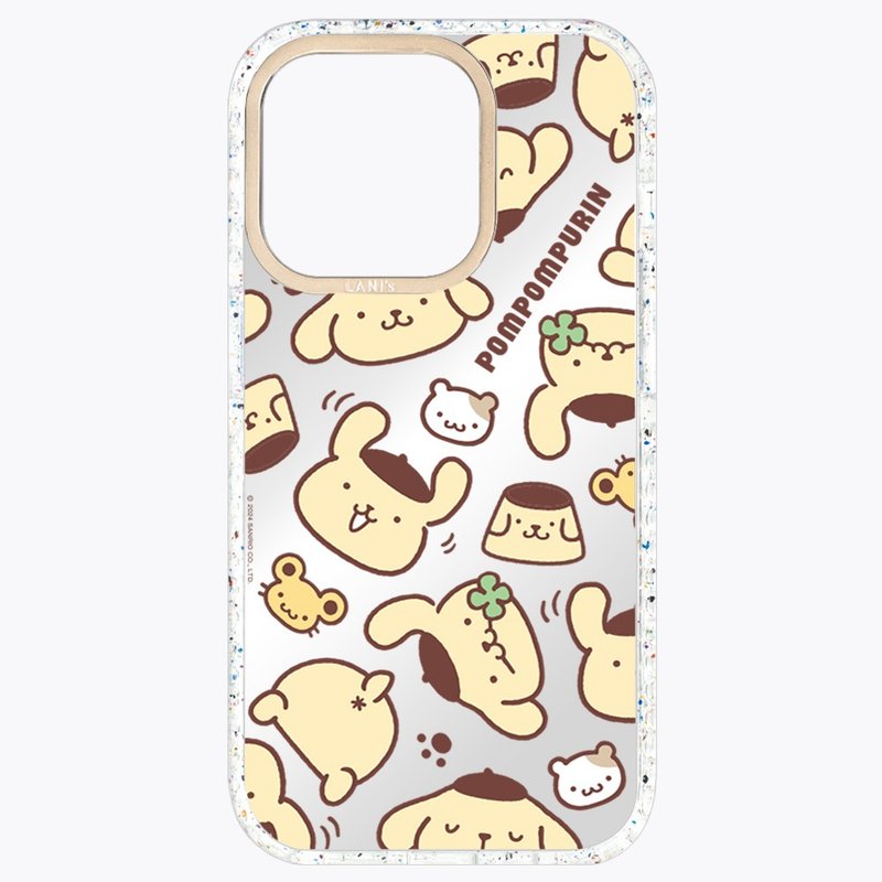 PomPomPurin 布丁狗－镜面都是我 磁吸版 透彩框 iPhone 15 14 13 - 手机壳/手机套 - 环保材料 银色