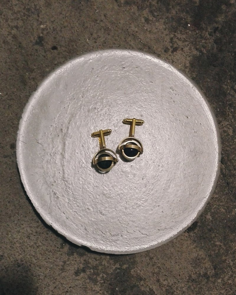黄铜 天然石 袖口钮Gyroscopic Cufflinks - 袖扣 - 其他金属 多色