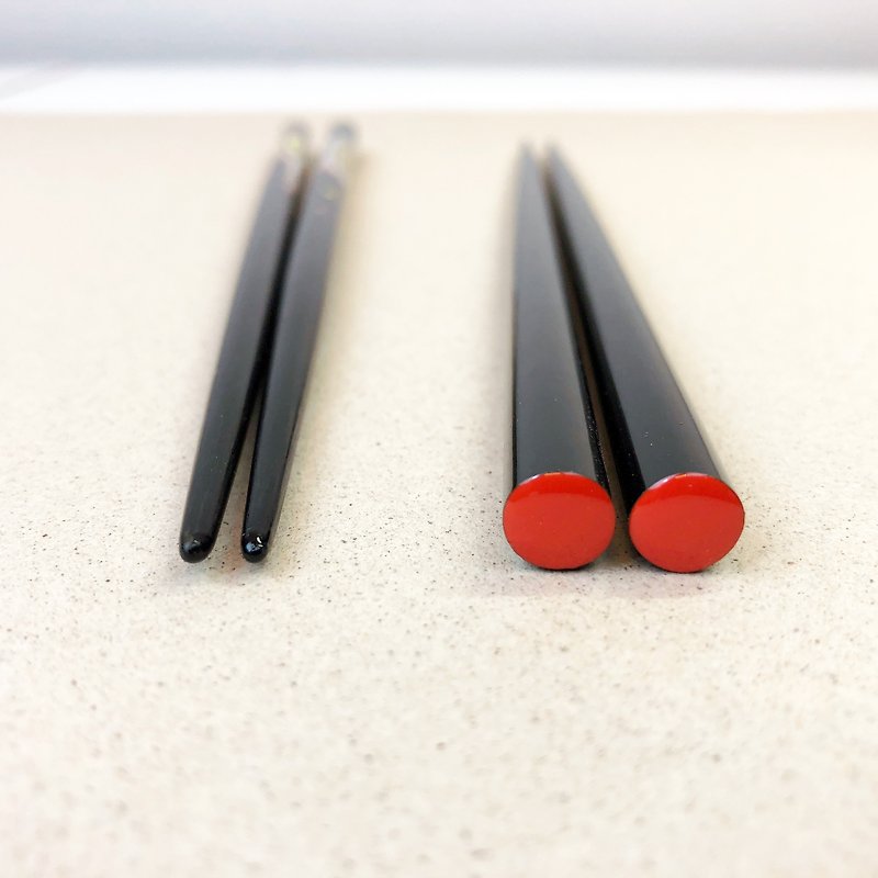 DIY漆器筷子研磨体验组 (红蓝色/一生一筷) - 筷子/筷架 - 木头 红色