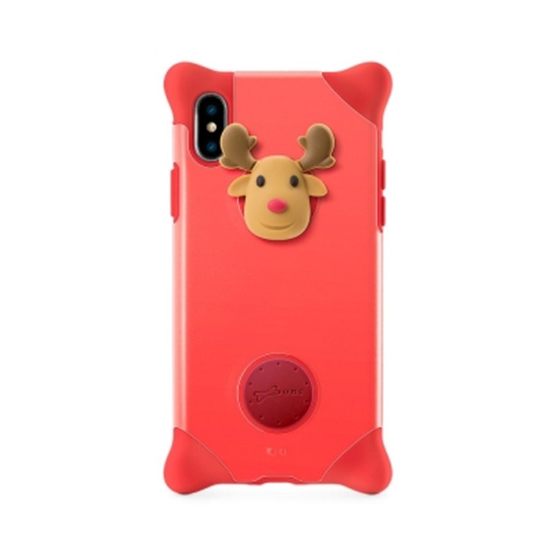 Bone / iPhone X 泡泡保护套 手机壳 - 麋鹿 - 手机壳/手机套 - 硅胶 红色