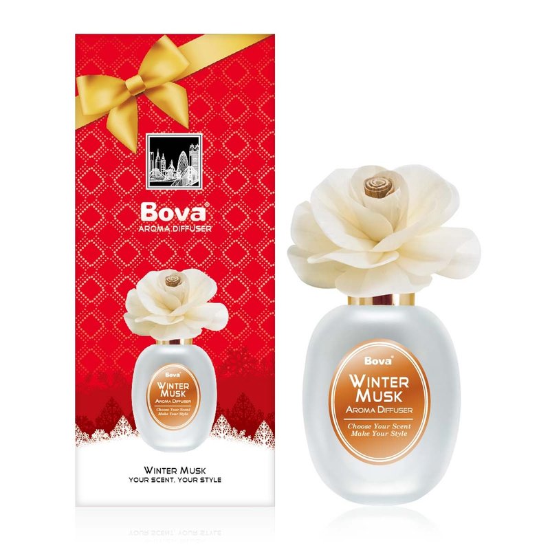 【官方现货】法柏Bova 扩香瓶 花漾No.7 冬季白麝香 100ml - 香薰/精油/线香 - 其他材质 白色