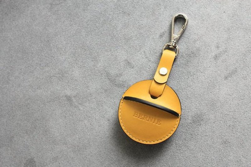 gogoro钥匙皮套 活动钩环款式 黄色定制化礼物 - 钥匙链/钥匙包 - 真皮 