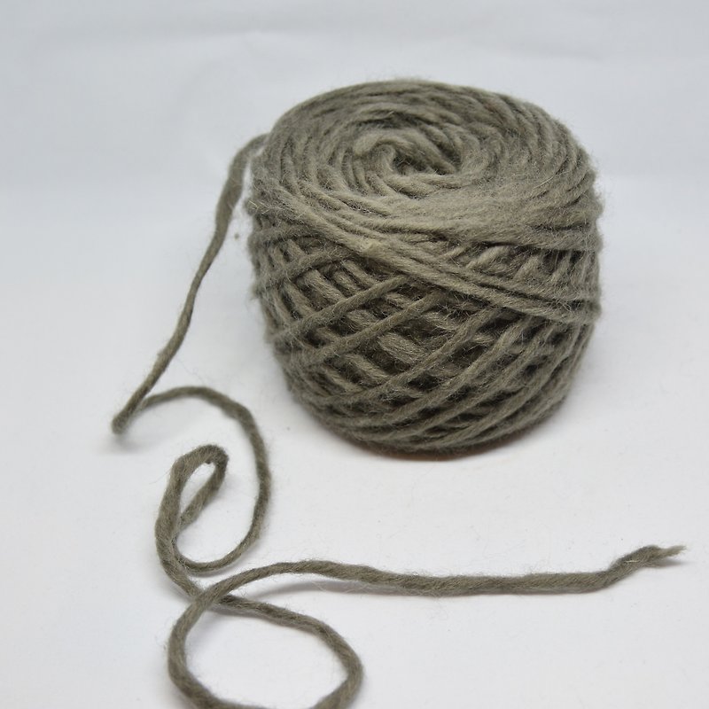 手捻粗羊毛线-灰-公平贸易 - 编织/刺绣/羊毛毡/裁缝 - 羊毛 灰色