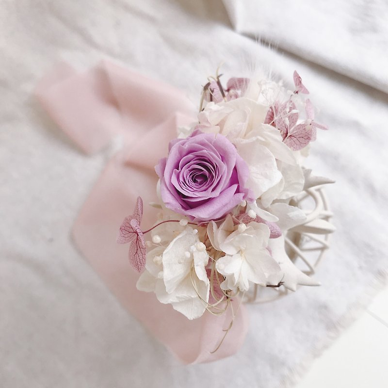 韩式花艺永生玫瑰伴娘手腕花/颜色定制 - 干燥花/捧花 - 植物．花 多色