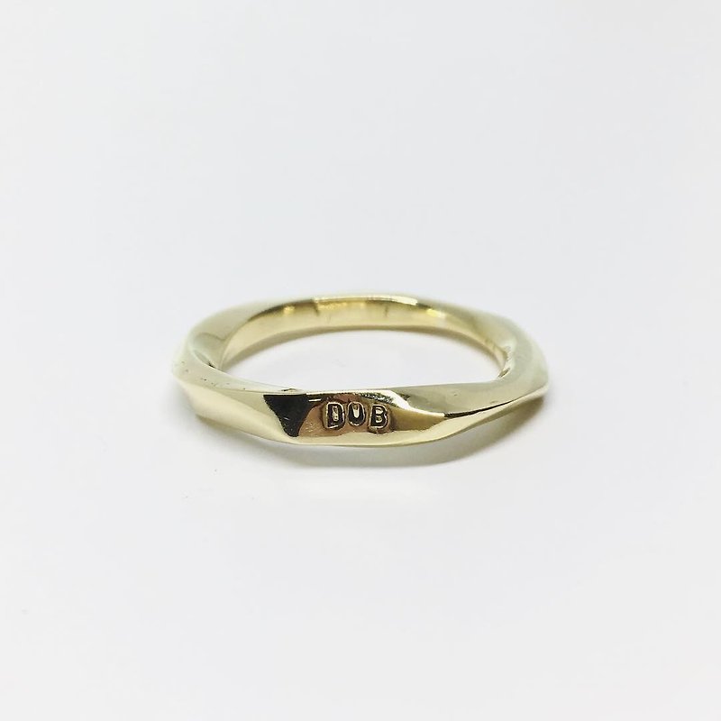 多角切面 (黄铜) 独家商品 戒指 - 戒指 - 铜/黄铜 金色