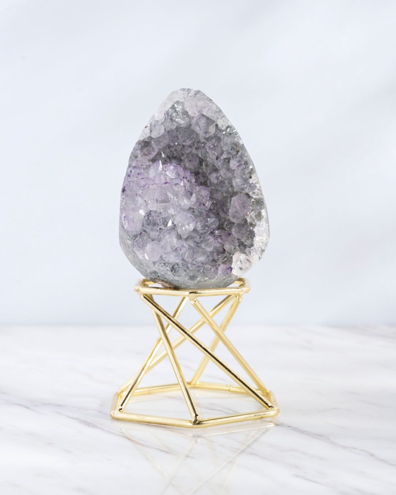 【一图一物】彩晶蛋摆件 紫水晶 - 摆饰 - 水晶 紫色