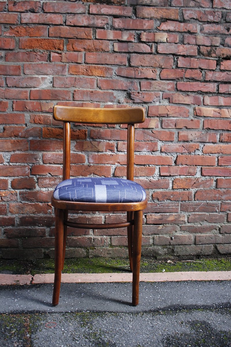 改造 木制新绷单人餐椅 - 其他家具 - 木头 蓝色