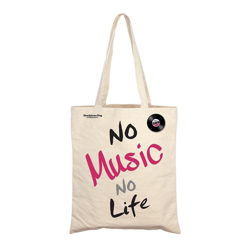 经典MUSIC文字系列 帆布购物袋/环保提袋 (无附徽章) 帆布袋 - 手提包/手提袋 - 棉．麻 