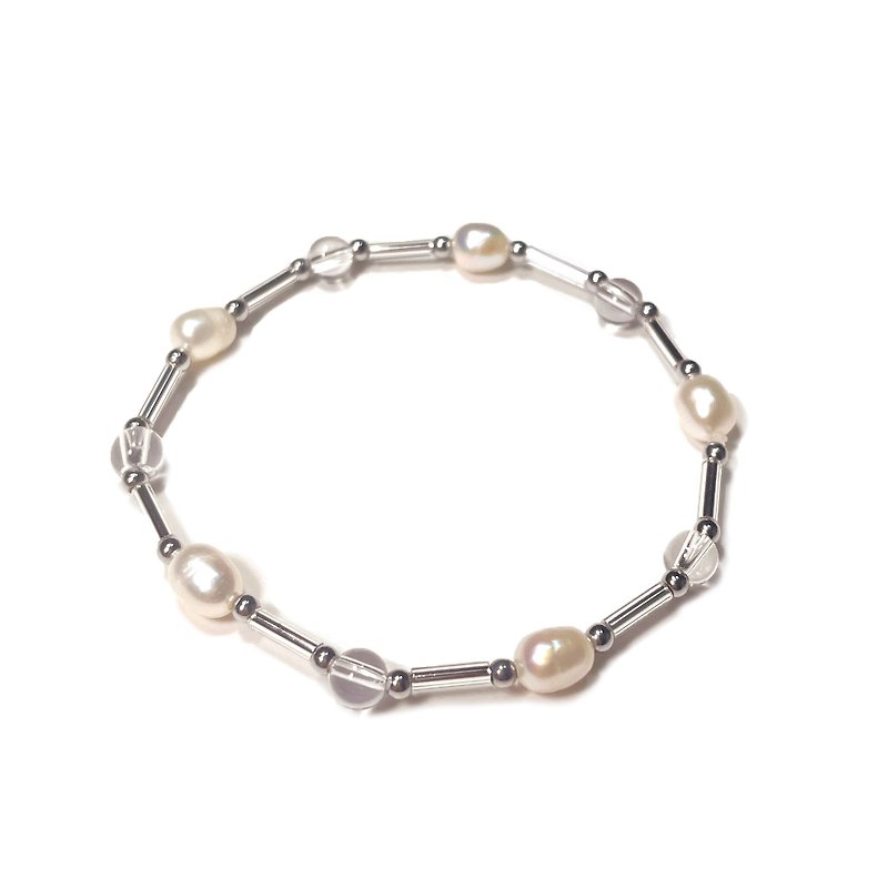 珍珠水晶手链001 - 手链/手环 - 宝石 透明