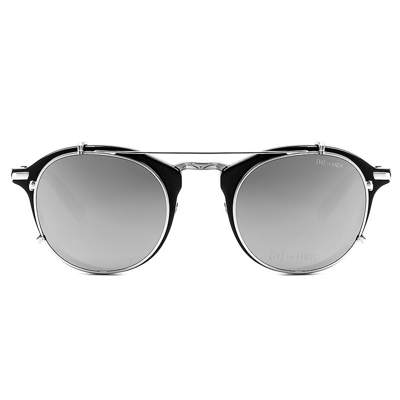 光学眼镜配前挂墨镜 | 太阳眼镜 | 黑色银色 | 台湾制 - 眼镜/眼镜框 - 其他材质 黑色