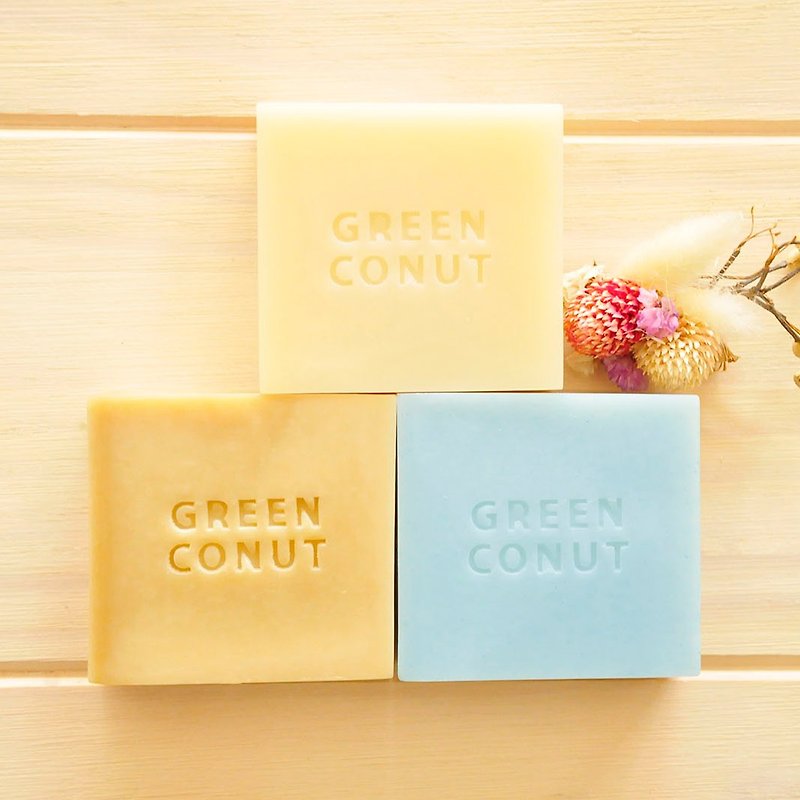 《绿果》清爽组合：瑞奇尼斯皂、冥王海帝斯皂、艾草稳心皂 ( 环保轻包装 ) - 肥皂/手工皂 - 植物．花 