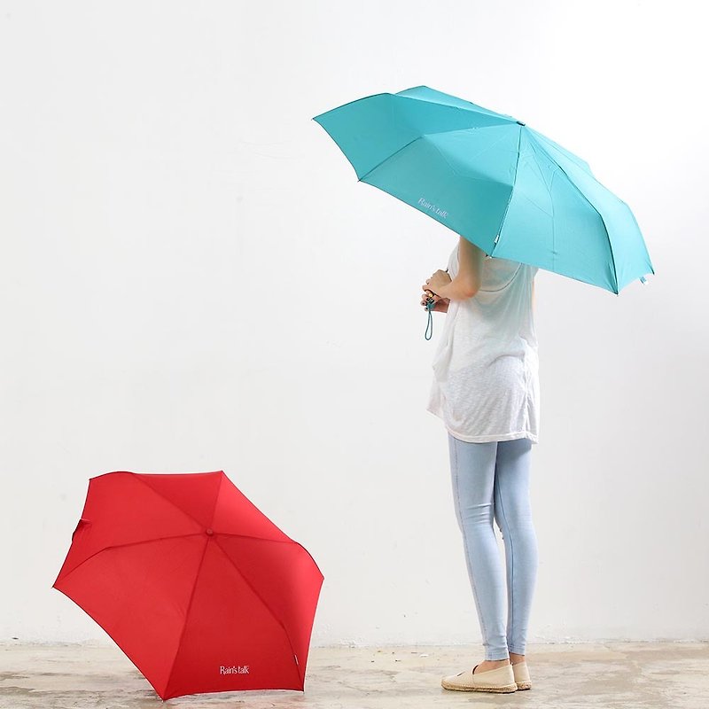 【台湾文创 Rain's talk】经典抗UV三折超大自动开收伞 - 雨伞/雨衣 - 防水材质 多色