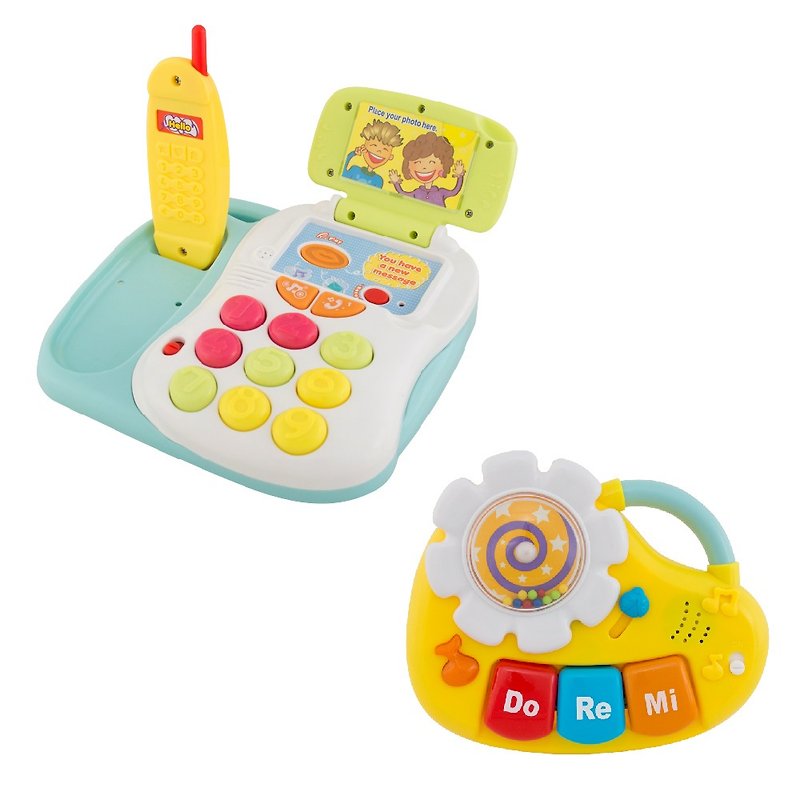 Goody Bag-趣味录音电话+宝宝小乐器(钢琴) 超值福袋组合 - 玩具/玩偶 - 塑料 黄色