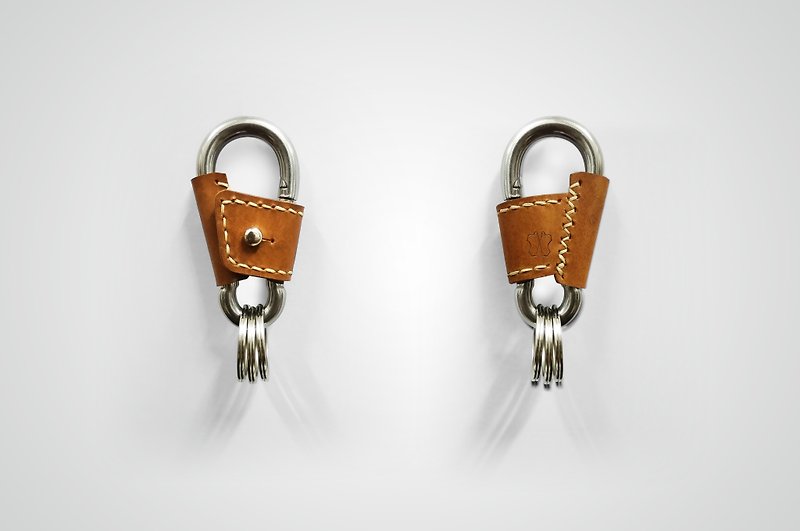 MICO 皮革爬山扣钥匙扣 - 钥匙链/钥匙包 - 真皮 咖啡色