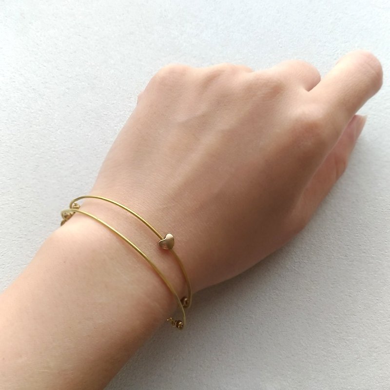 微笑曲线-黄铜手环 - 手链/手环 - 其他金属 金色