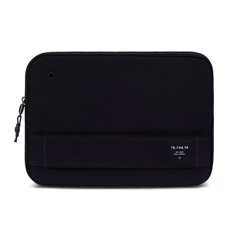 Fred space casual laptop sleeve 13 inch - 电脑包 - 棉．麻 黑色
