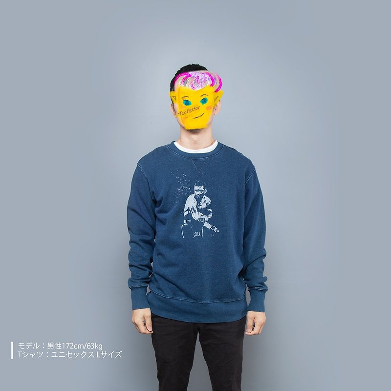 ボクシング ユニセックスS〜XLサイズ スウェット　Tcollector - 男装上衣/T 恤 - 棉．麻 蓝色