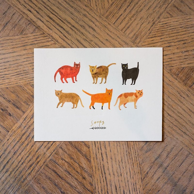 猫咪明信片 - 卡片/明信片 - 纸 
