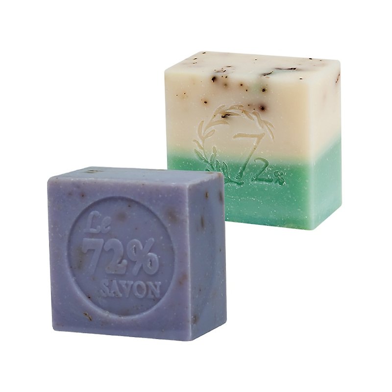 雪文洋行 纯净亮透脸部专用皂马赛皂两件组 - 肥皂/手工皂 - 植物．花 多色